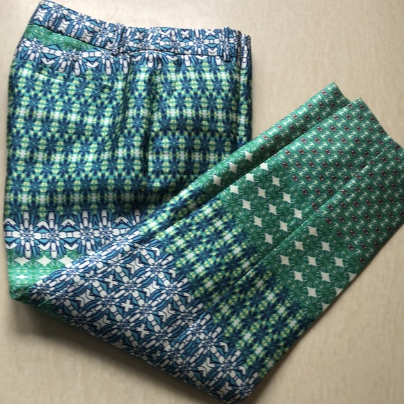 J Crew Collection Multicolored Floral Pattern Crop Pant - Picture 13 of 13